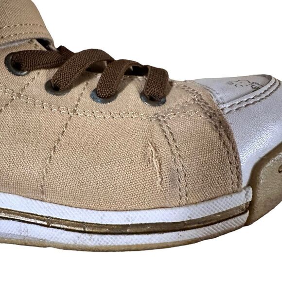 Moonstar ~ Peanuts sneakers ~ Snoopy patch ~ painted Woodstock ~ leather/canvas - Picture 8 of 14